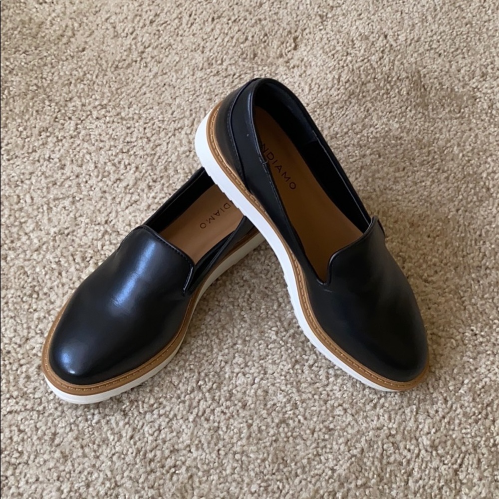 Andiamo Black Slip On Loafer Shoes 7.5